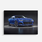 cuadro canvas vehículos camaro azul profundo horizontal