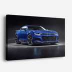 cuadro canvas vehículos camaro azul profundo horizontal