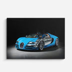 cuadro canvas vehículos bugatti veyron azul blanco horizontal