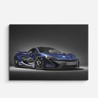cuadro canvas vehículos mclaren 600lt azul gris horizontal