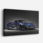 cuadro canvas vehículos mclaren 600lt azul gris horizontal