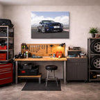 cuadro canvas vehículos mustang shelby azul clásico horizontal