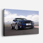 cuadro canvas vehículos mustang shelby azul clásico horizontal