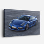 cuadro canvas vehículos porsche cayman azul campo horizontal