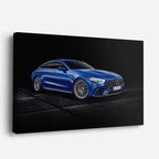 cuadro canvas vehículos mercedes amg azul calle horizontal