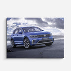 cuadro canvas vehículos volkswagen tiguan azul horizontal