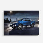 cuadro canvas vehículos pickup azul calle nocturna horizontal