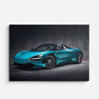 cuadro canvas vehículos mclaren 720s teal descapotable horizontal