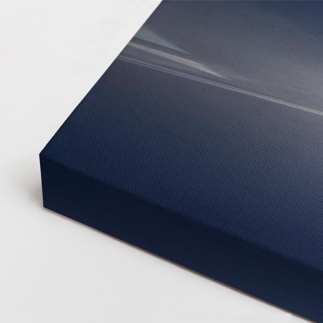 cuadro canvas vehículos lamborghini azul en curva horizontal
