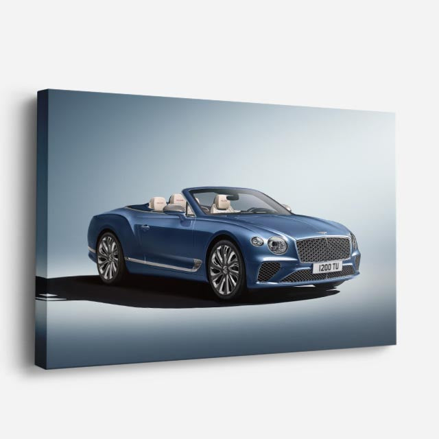 cuadro canvas vehículos bentley azul descapotable horizontal