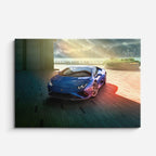 cuadro canvas vehículos lamborghini teal curva verde horizontal