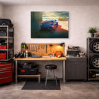 cuadro canvas vehículos lamborghini teal curva verde horizontal