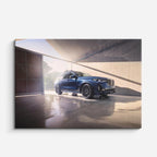 cuadro canvas vehículos bentley azul garaje oscuro horizontal
