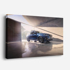 cuadro canvas vehículos bentley azul garaje oscuro horizontal