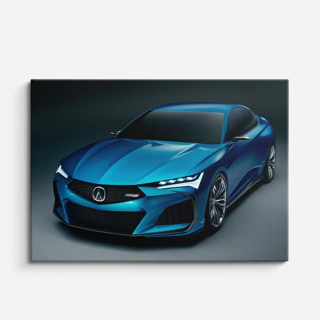 cuadro canvas vehículos acura azul estudio horizontal