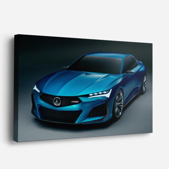 cuadro canvas vehículos acura azul estudio horizontal