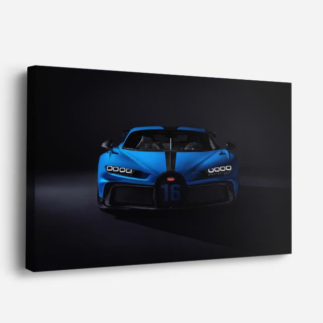 cuadro canvas vehículos bugatti chiron azul oscuro horizontal