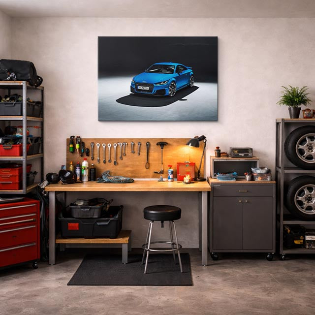 cuadro canvas vehículos audi tt azul estudio horizontal