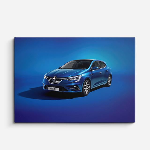 cuadro canvas vehículos renault azul fondo azul horizontal