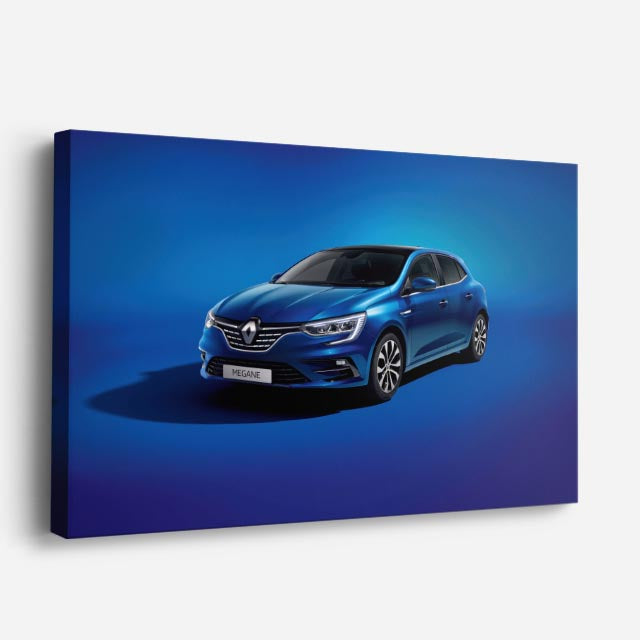 cuadro canvas vehículos renault azul fondo azul horizontal