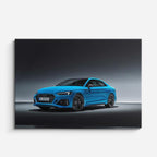 cuadro canvas vehículos audi rs5 azul estudio horizontal