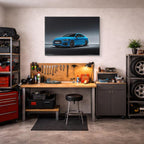 cuadro canvas vehículos audi rs5 azul estudio horizontal