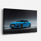 cuadro canvas vehículos audi rs5 azul estudio horizontal