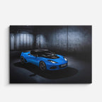 cuadro canvas vehículos lotus exige azul pista horizontal