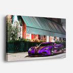 cuadro canvas vehículos koenigsegg morado agresivo horizontal