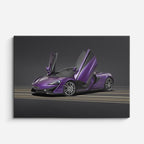 cuadro canvas vehículos mclaren morado puertas mariposa horizontal