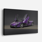 cuadro canvas vehículos mclaren morado puertas mariposa horizontal