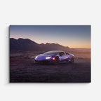 cuadro canvas vehículos lamborghini morado atardecer horizontal