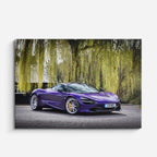 cuadro canvas vehículos mclaren 720s morado pista horizontal