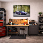 cuadro canvas vehículos mclaren 720s morado pista horizontal