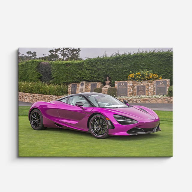 cuadro canvas vehículos mclaren rosa jardín verde horizontal