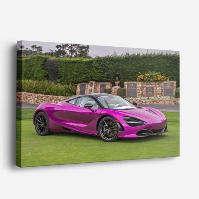 cuadro canvas vehículos mclaren rosa jardín verde horizontal