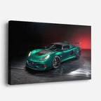cuadro canvas vehículos lotus verde teal oscuro horizontal