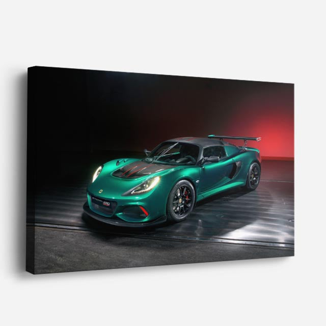 cuadro canvas vehículos lotus verde teal oscuro horizontal