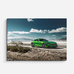 cuadro canvas vehículos mercedes amg verde playa horizontal