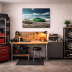 cuadro canvas vehículos mercedes amg verde playa horizontal