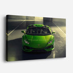cuadro canvas vehículos lamborghini verde frontal horizontal