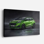 cuadro canvas vehículos ford puma verde ciudad horizontal