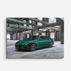 cuadro canvas vehículos maserati verde oscuro garaje horizontal