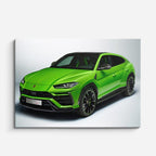 cuadro canvas vehículos lamborghini urus verde lima horizontal