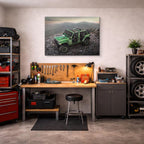 cuadro canvas vehículos jeep verde off road desierto horizontal