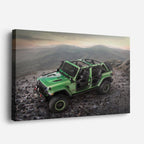 cuadro canvas vehículos jeep verde off road desierto horizontal
