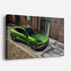 cuadro canvas vehículos porsche macan verde ciudad horizontal