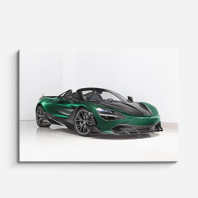 cuadro canvas vehículos mclaren verde fondo blanco horizontal