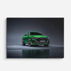 cuadro canvas vehículos audi verde oscuro garaje horizontal