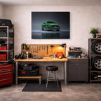 cuadro canvas vehículos audi verde oscuro garaje horizontal